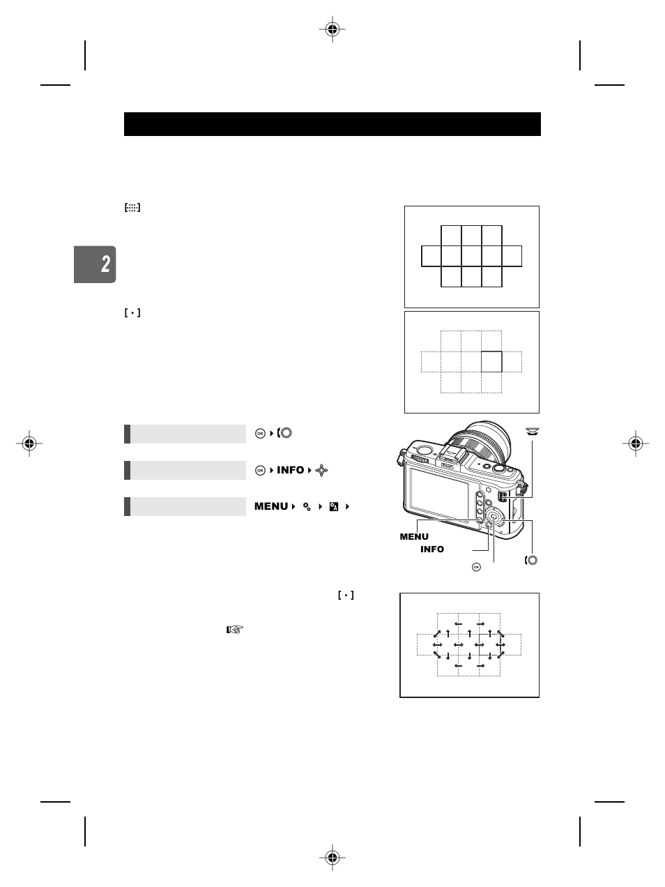 Af target selection | Olympus E-P2 User Manual | Page 52 / 163