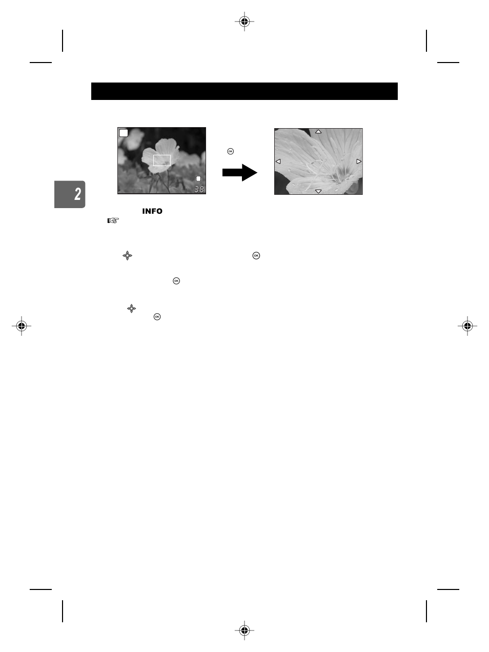 Enlarged display operation | Olympus E-P2 User Manual | Page 54 / 163
