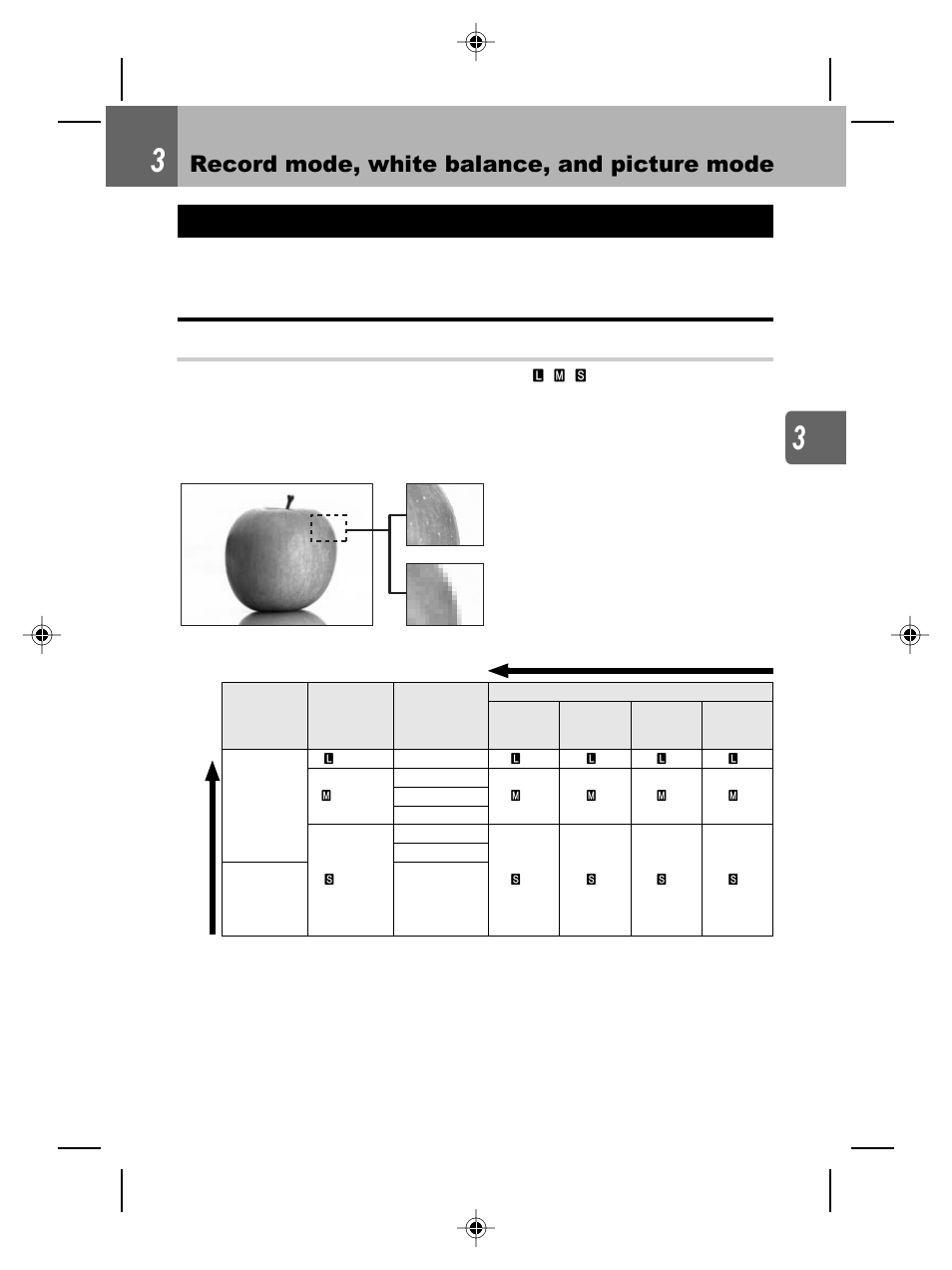 Record mode, white balance, and picture mode, Selecting the record mode | Olympus E-P2 User Manual | Page 65 / 163