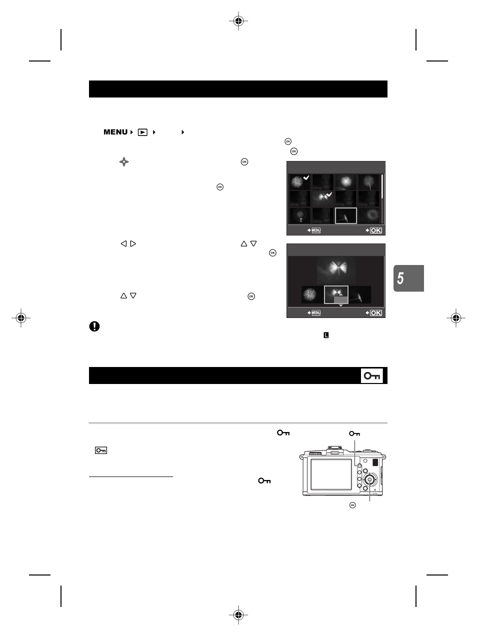 Image overlay protecting images | Olympus E-P2 User Manual | Page 87 / 163