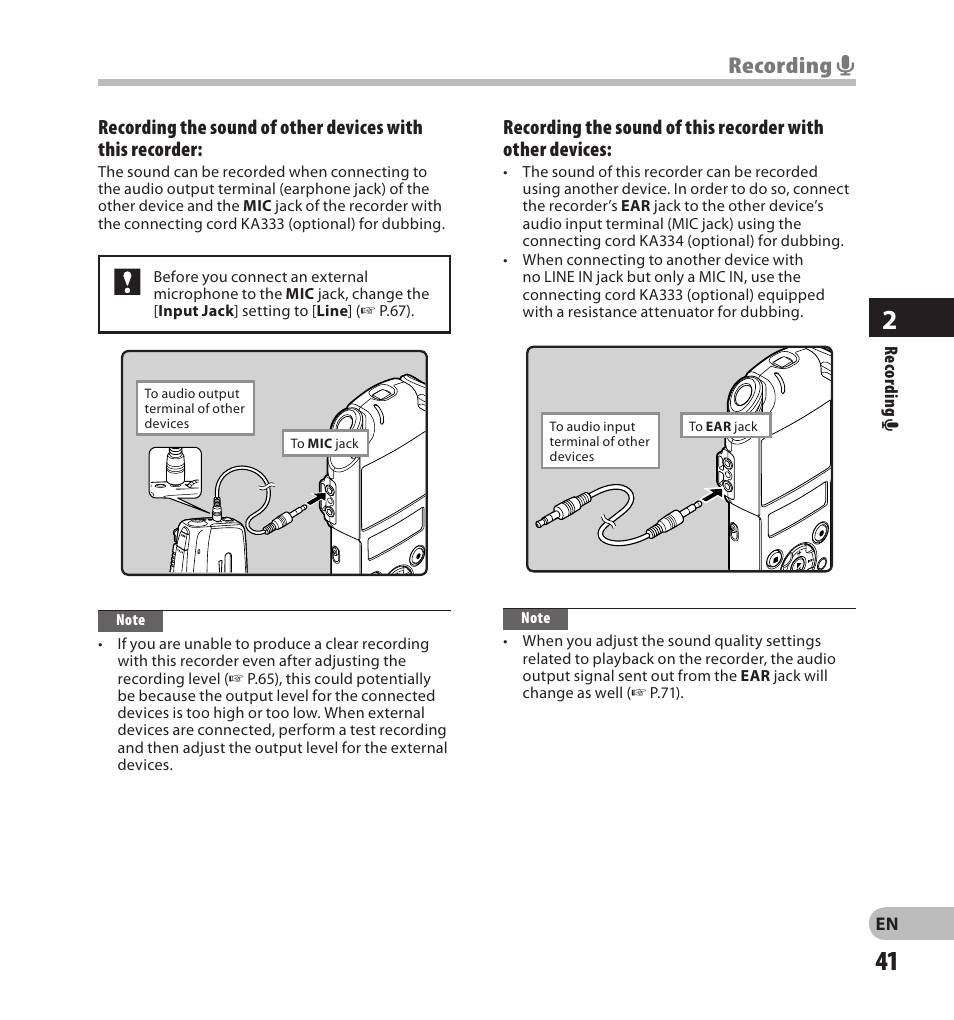 Recording a | Olympus LS-20M User Manual | Page 41 / 108