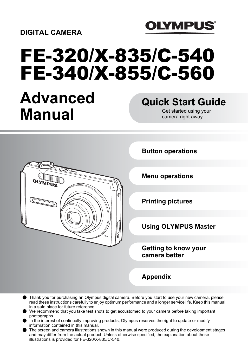 Olympus FE-340 User Manual | 64 pages