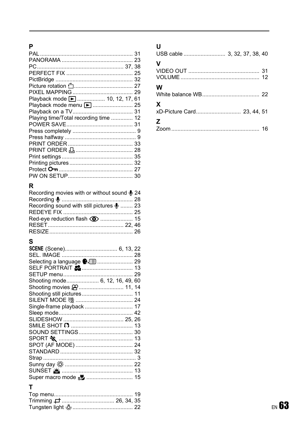 Olympus FE-340 User Manual | Page 63 / 64