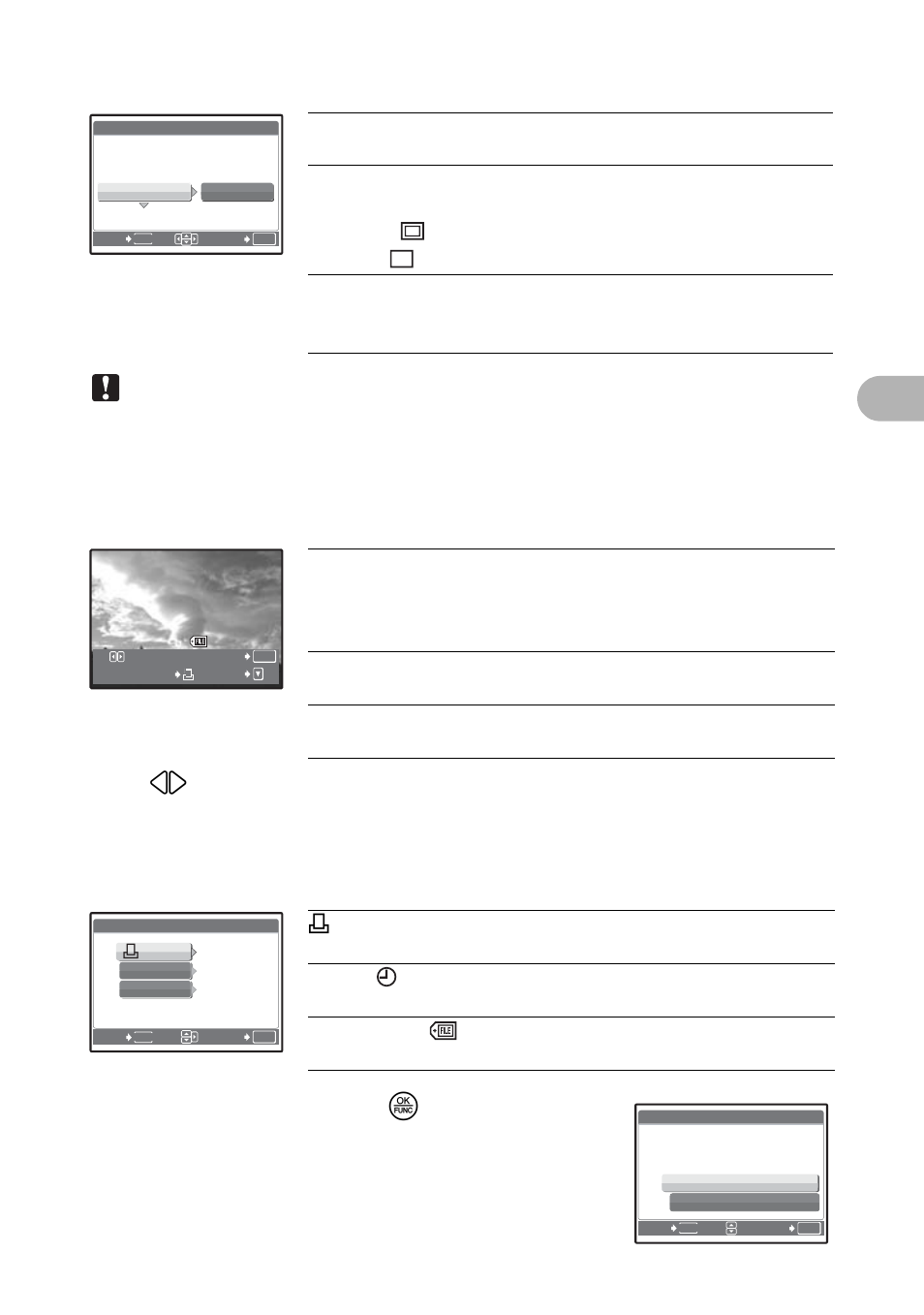 Select [ok], and press o, Pri nti ng pi ct ures 3 | Olympus 725 SW User Manual | Page 41 / 83