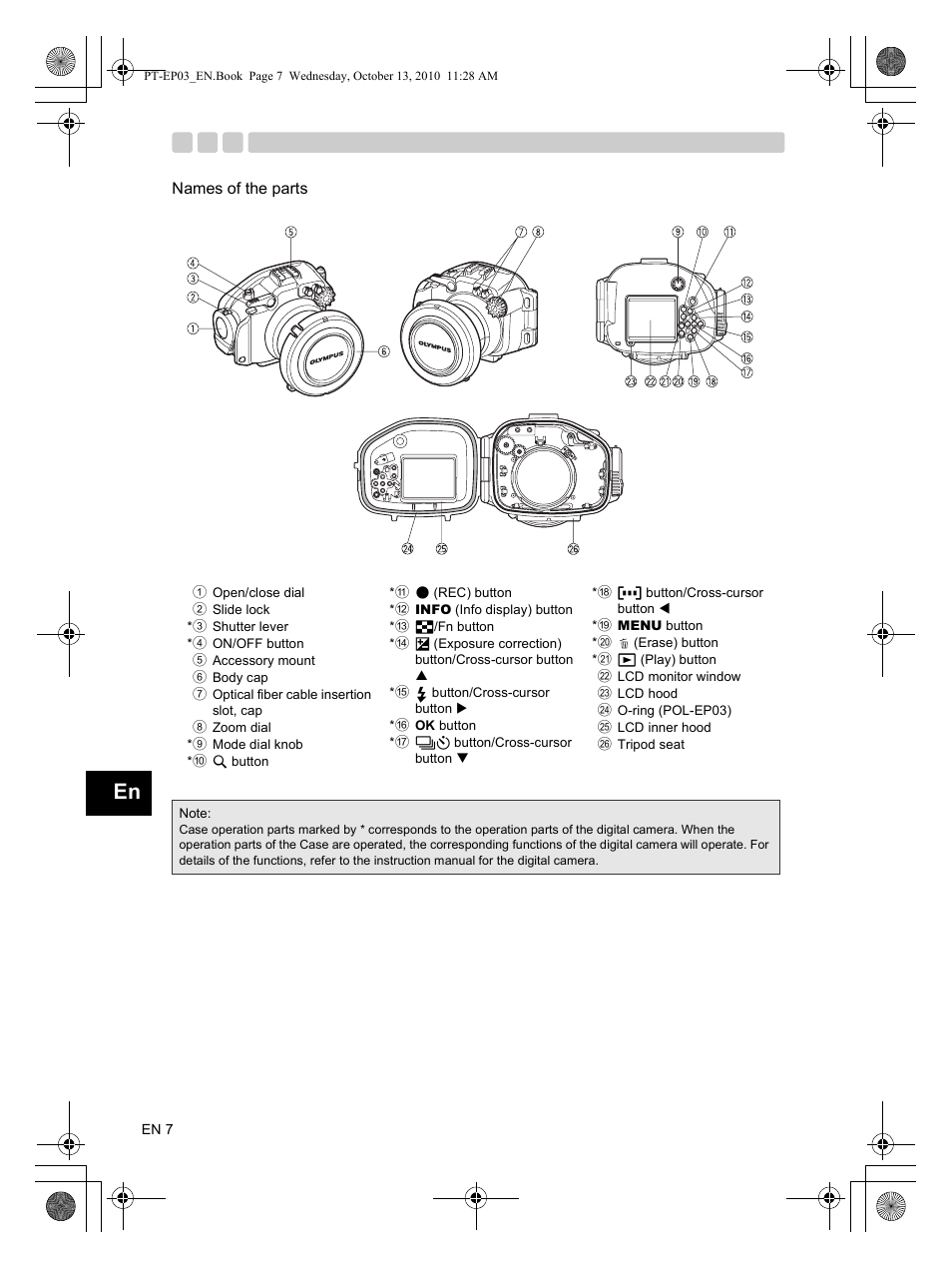 Olympus PT-EP03 User Manual | Page 8 / 24