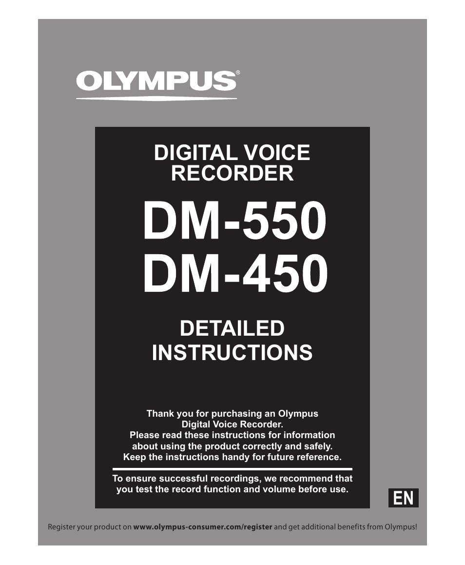 Olympus DM-550 User Manual | 128 pages