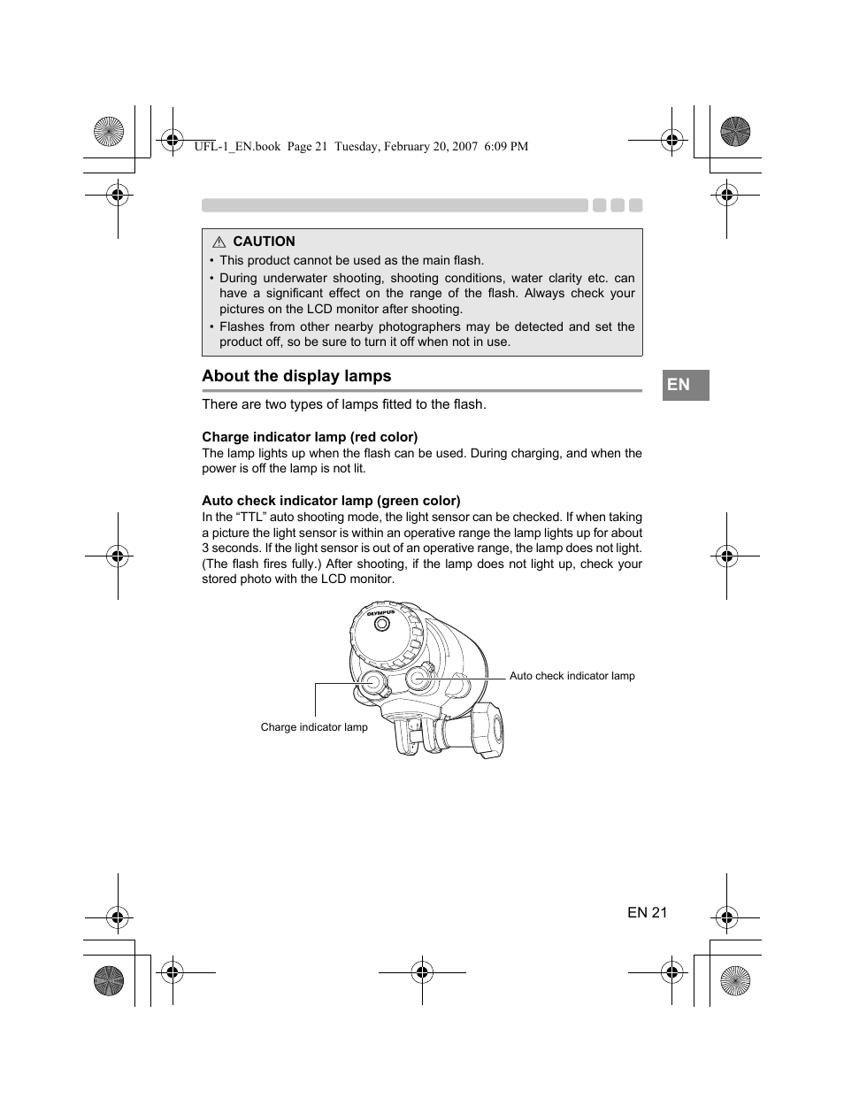 Olympus UFL-1 User Manual | Page 21 / 31