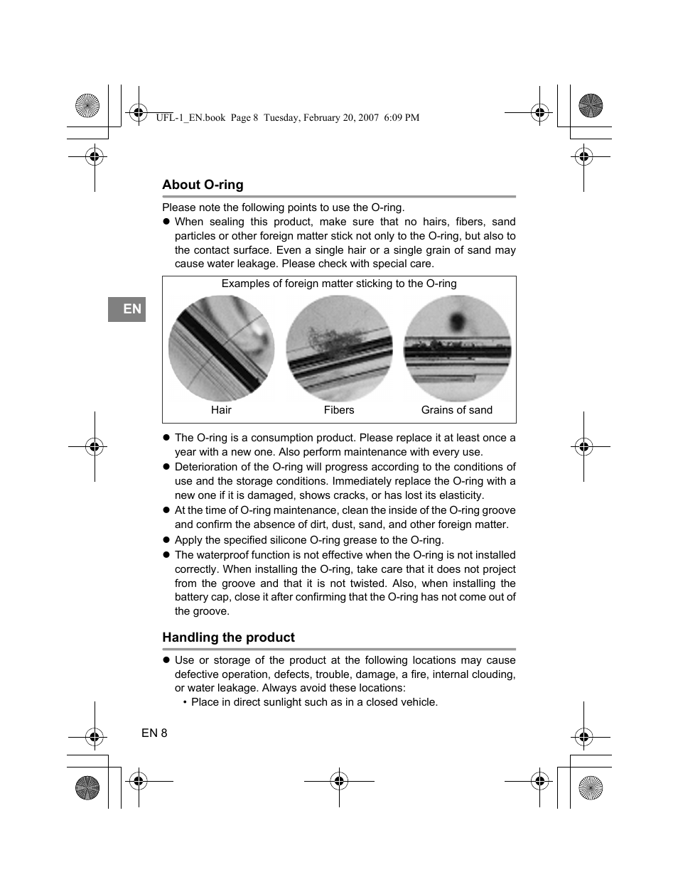 Olympus UFL-1 User Manual | Page 8 / 31