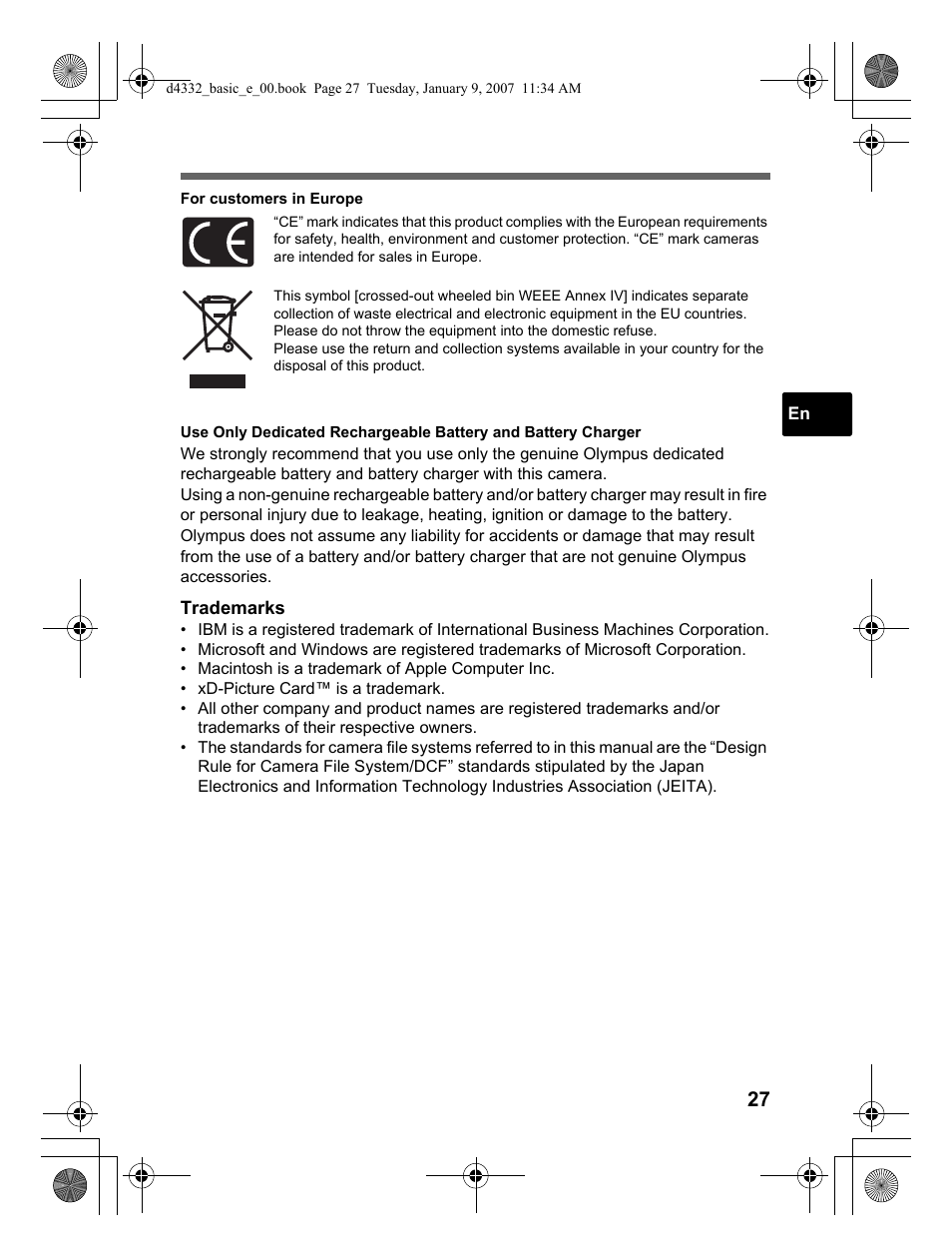 Olympus µ 770 SW User Manual | Page 27 / 30