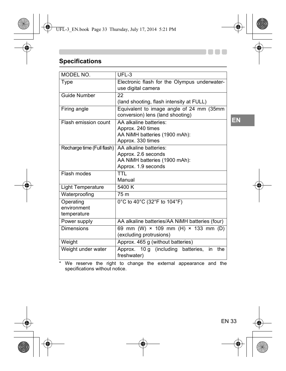 Olympus UFL3 User Manual | Page 34 / 35
