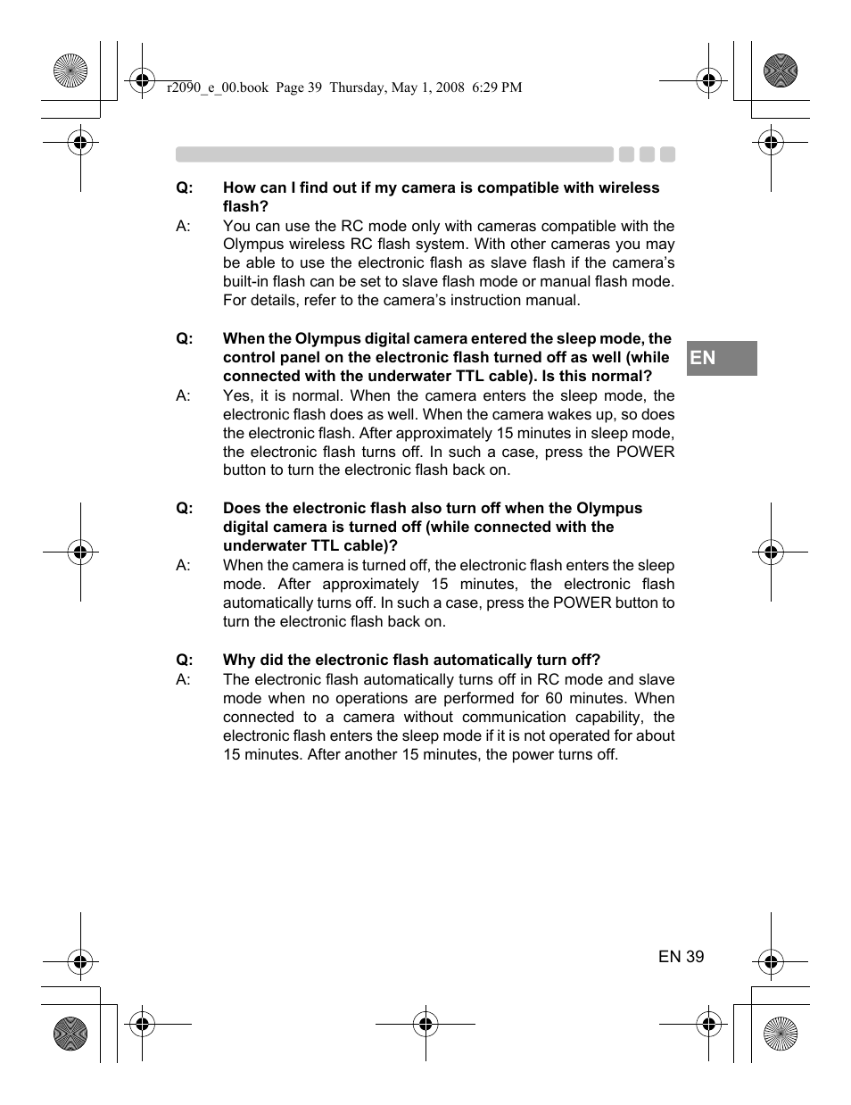 Olympus UFL-2 User Manual | Page 39 / 41