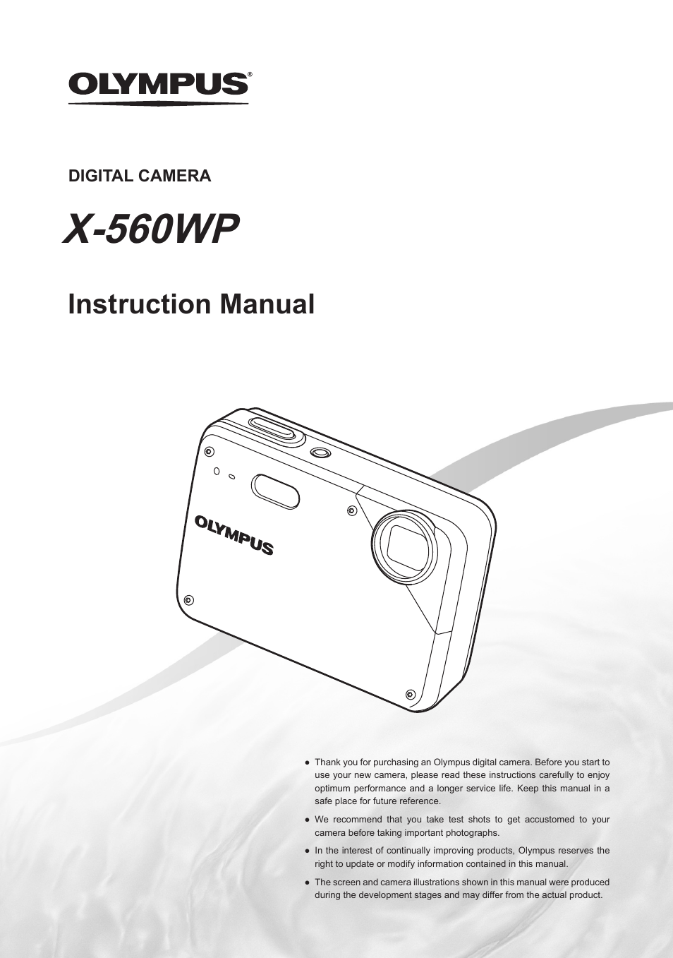 Olympus X-560WP User Manual | 66 pages