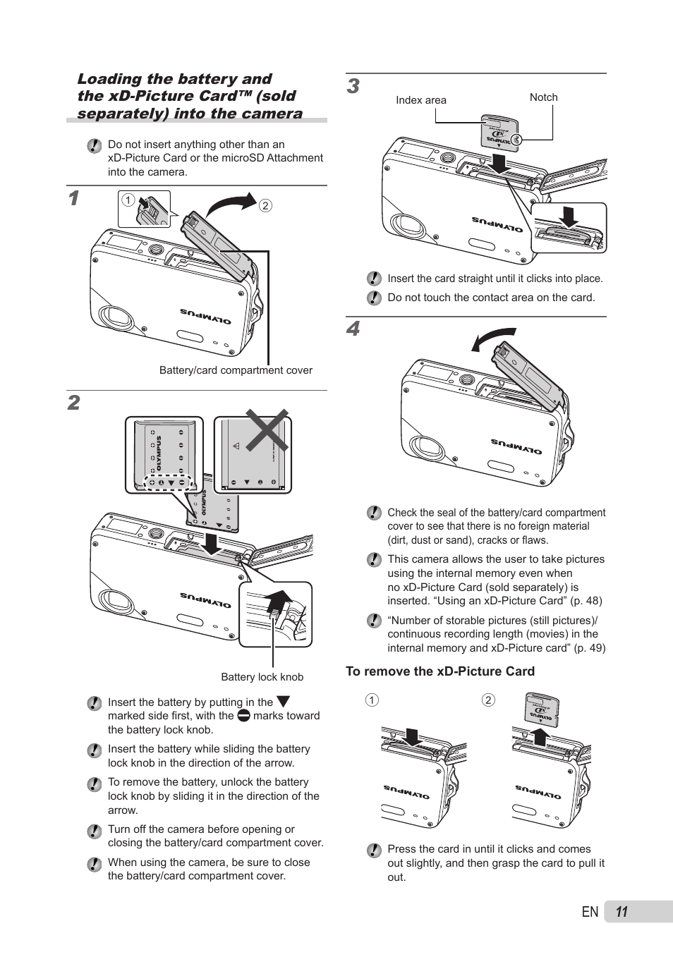 Olympus X-560WP User Manual | Page 11 / 66