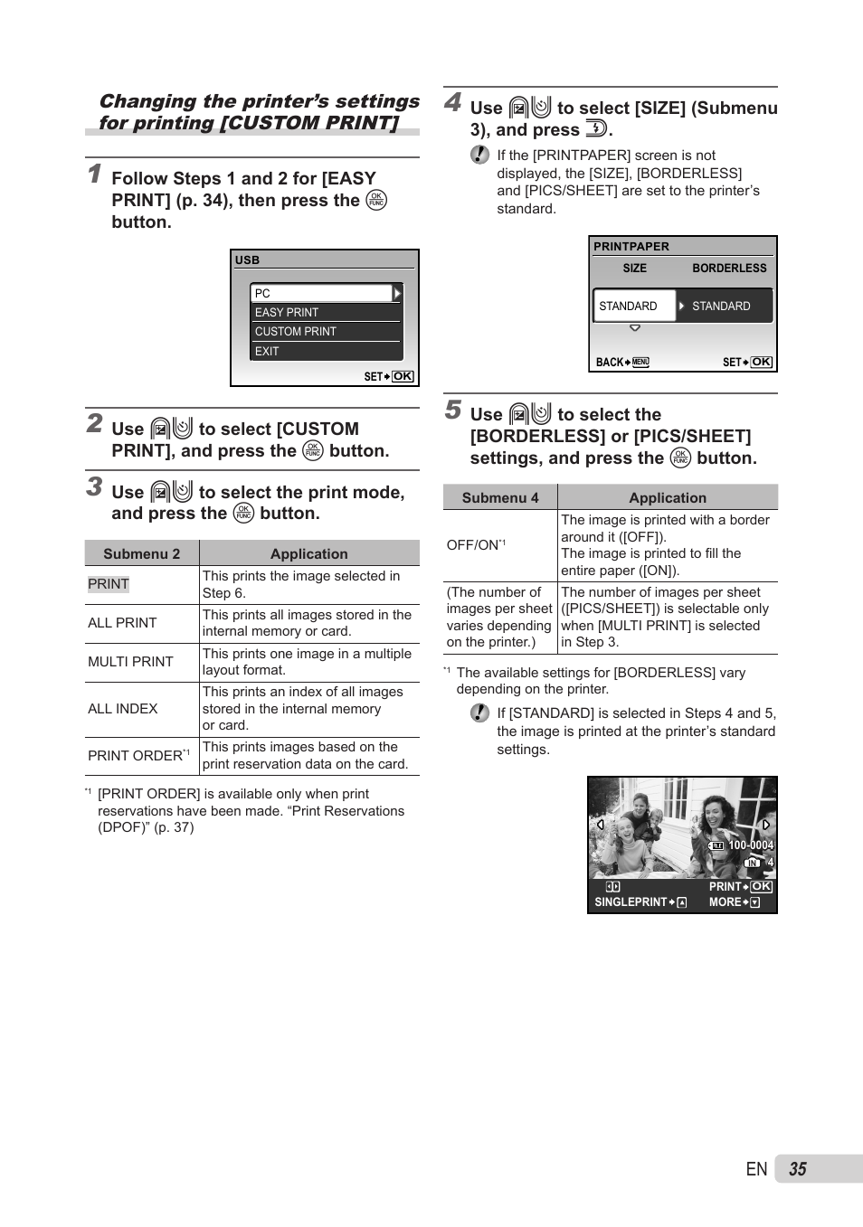 Changing the printer’s settings for printing | Olympus X-560WP User Manual | Page 35 / 66
