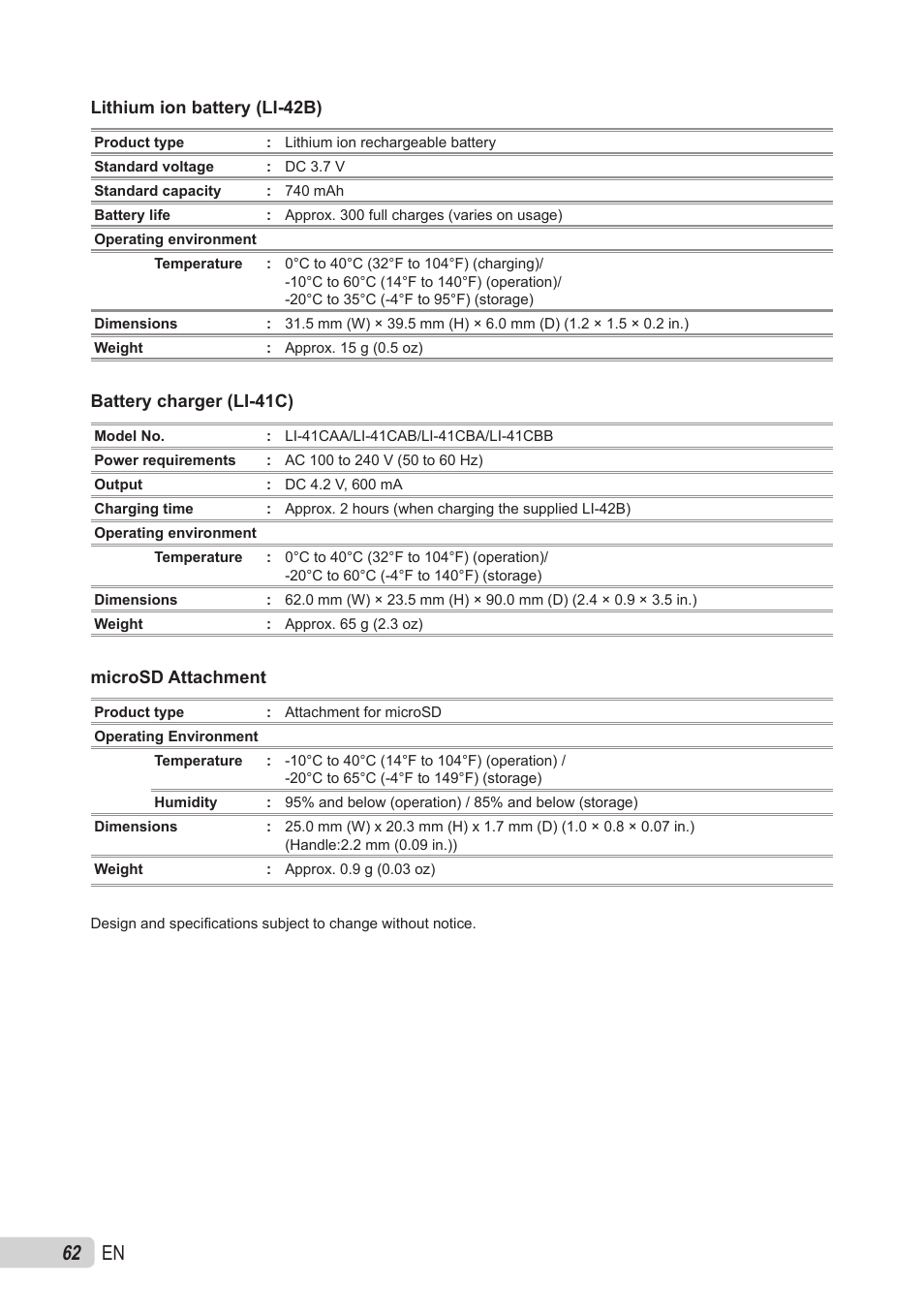 Olympus X-560WP User Manual | Page 62 / 66