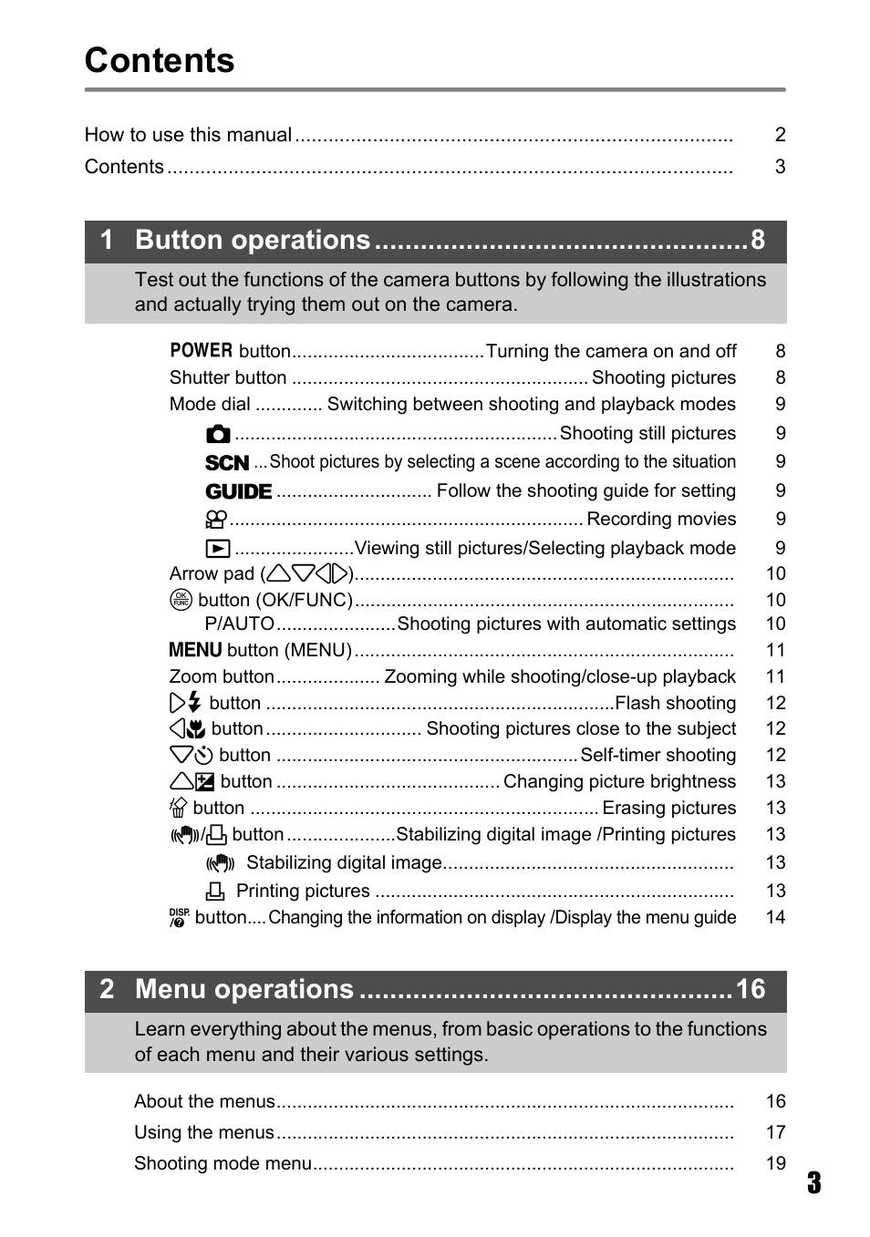 Olympus µ 810 User Manual | Page 3 / 88