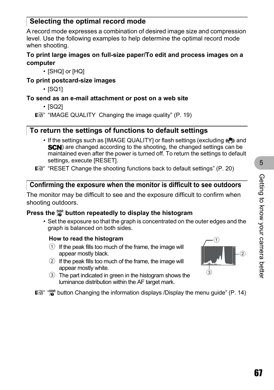 Selecting the optimal record mode | Olympus µ 810 User Manual | Page 67 / 88