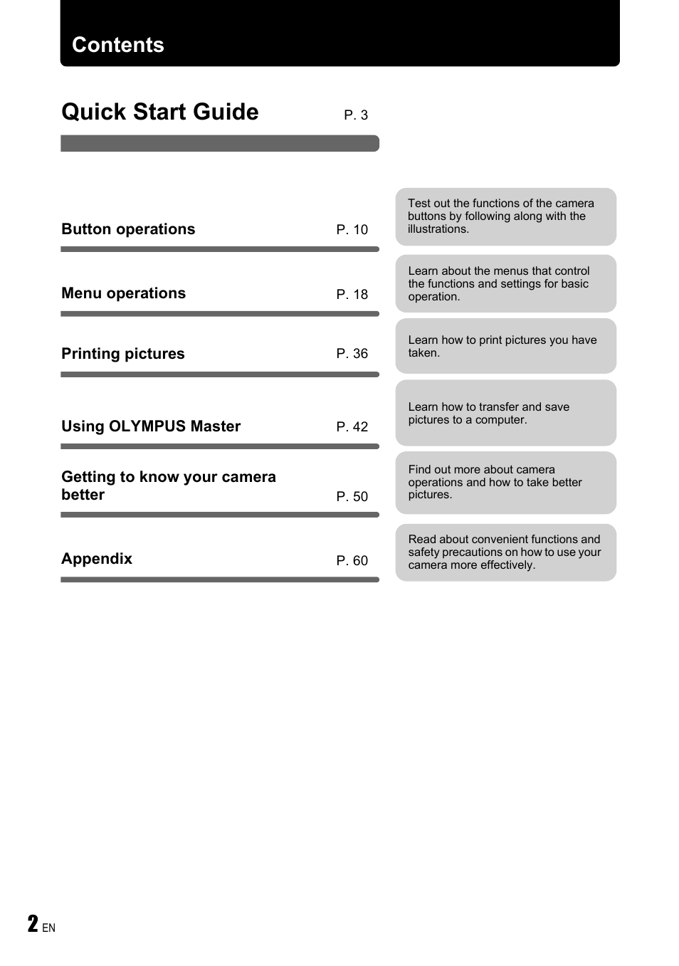 Olympus µ 780 User Manual | Page 2 / 78