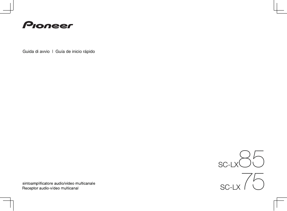 Pioneer SC-LX75 User Manual | 72 pages