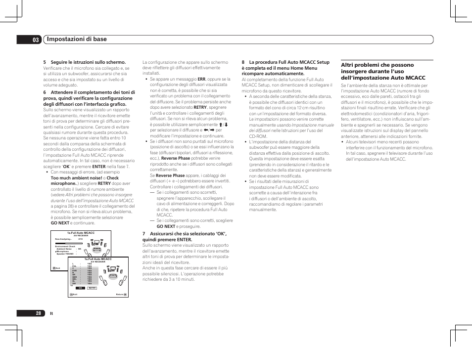 03 impostazioni di base | Pioneer SC-LX75 User Manual | Page 28 / 72