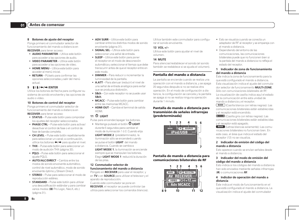 01 antes de comenzar | Pioneer SC-LX75 User Manual | Page 42 / 72