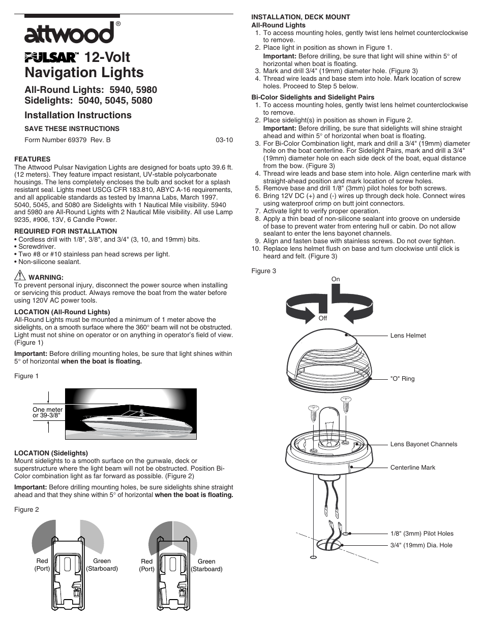 Attwood 5940 User Manual | 2 pages