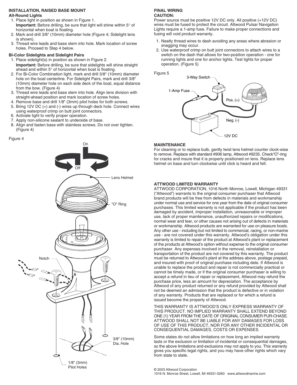 Attwood 5940 User Manual | Page 2 / 2