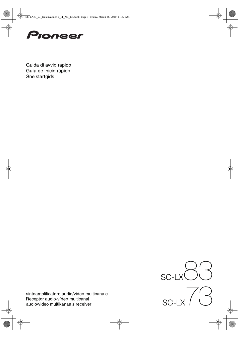 Pioneer SC-LX83 User Manual | 120 pages