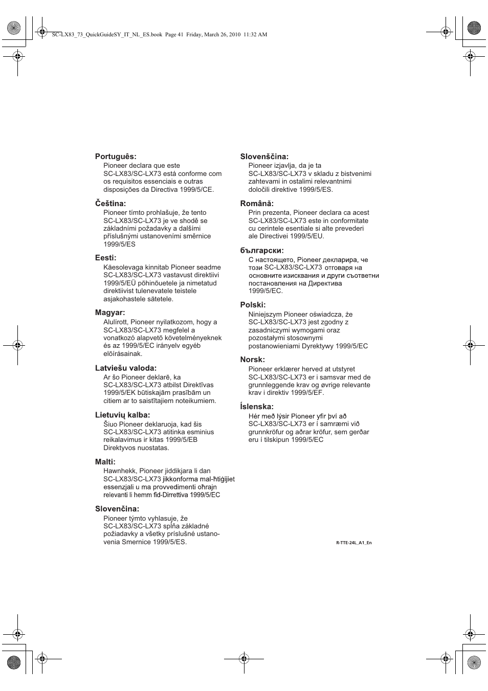 Pioneer SC-LX83 User Manual | Page 119 / 120