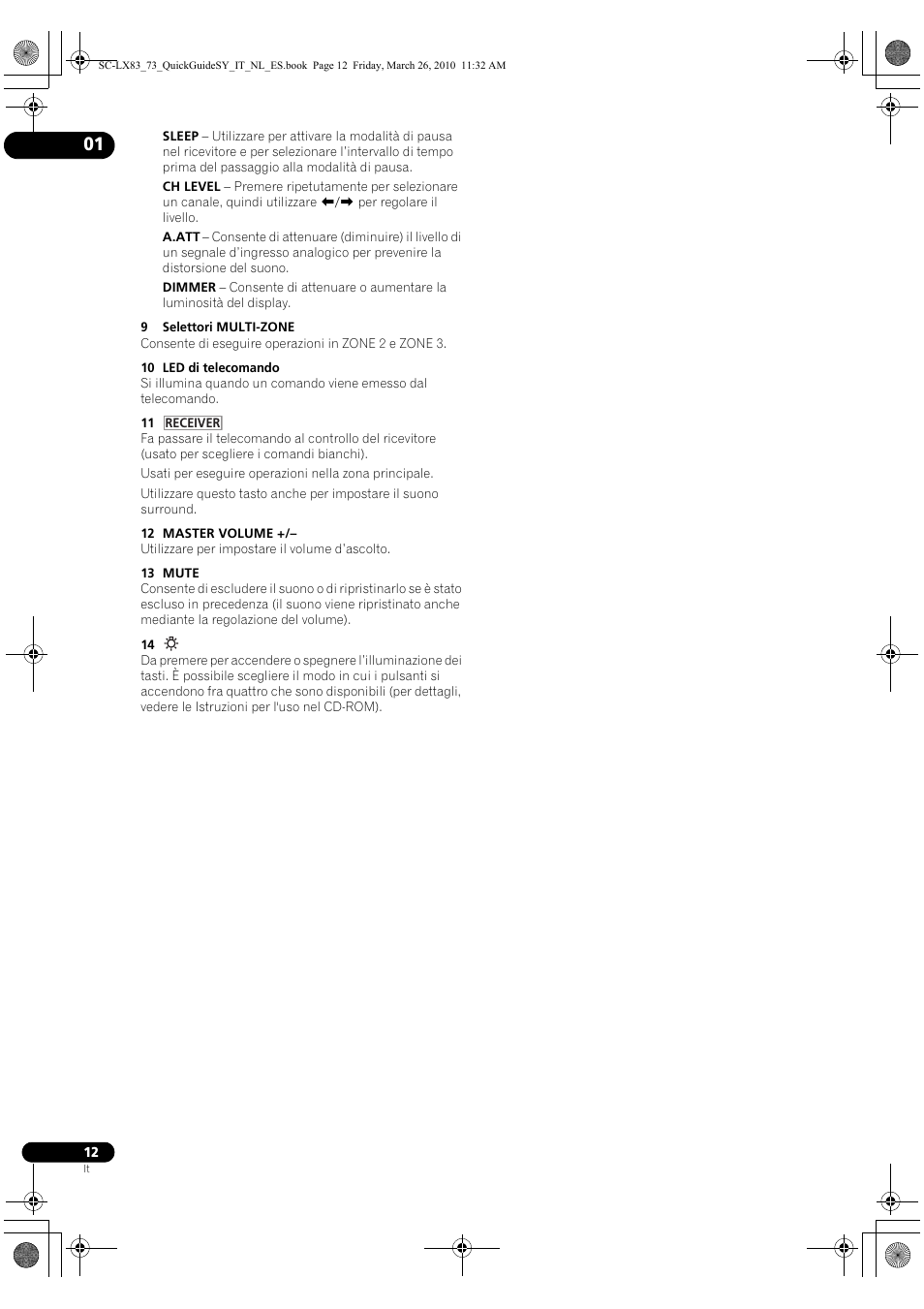 Pioneer SC-LX83 User Manual | Page 12 / 120