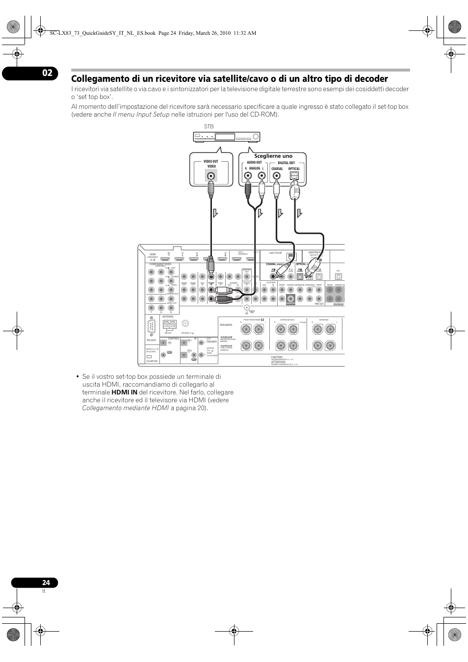 Pioneer SC-LX83 User Manual | Page 24 / 120