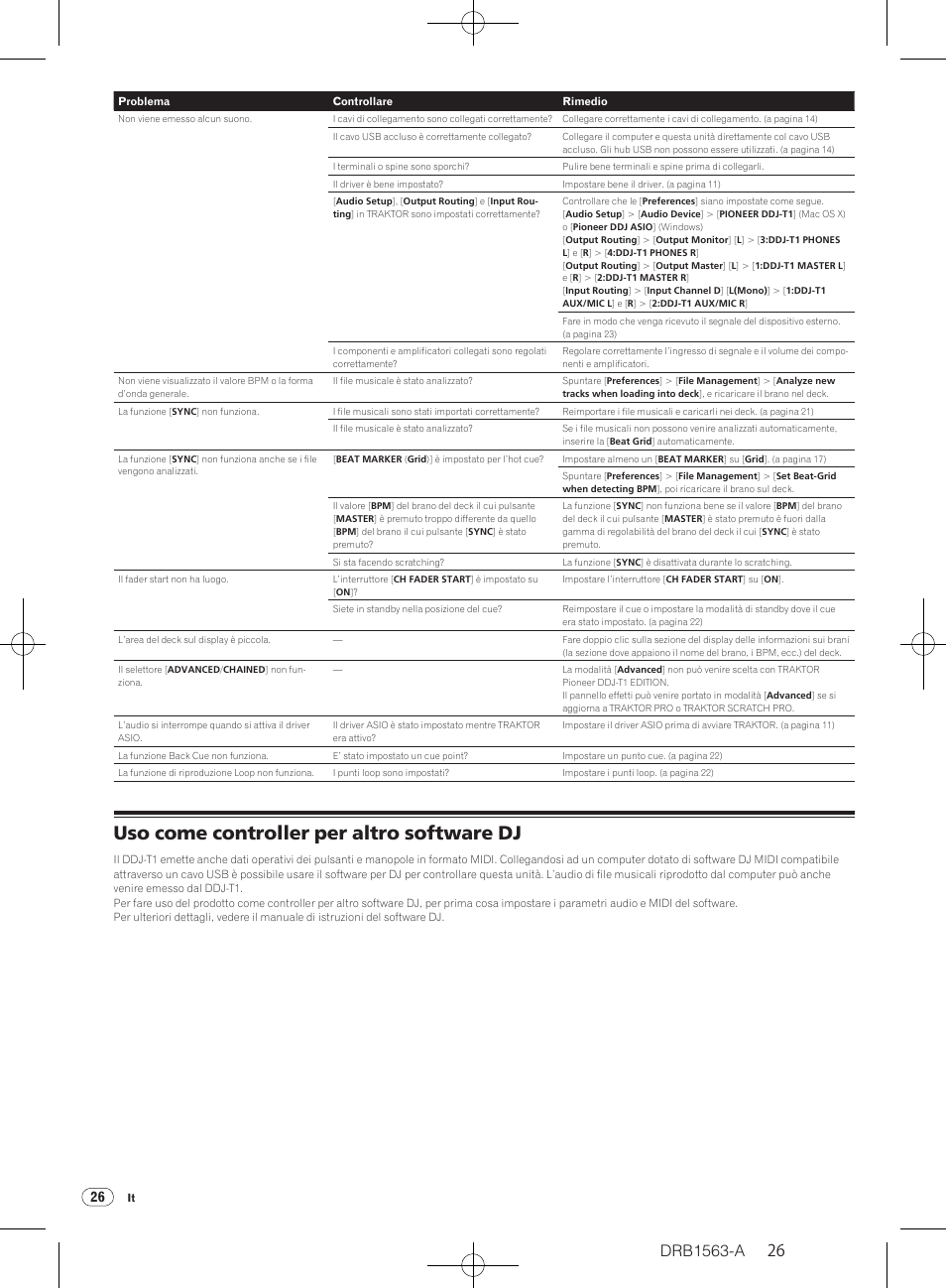 Uso come controller per altro software dj, Drb1563-a | Pioneer DDJ-T1 User Manual | Page 26 / 128