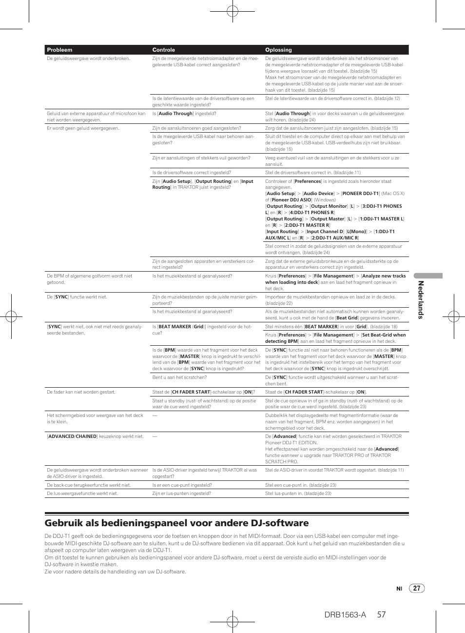 Drb1563-a, 27 nederlands | Pioneer DDJ-T1 User Manual | Page 57 / 128