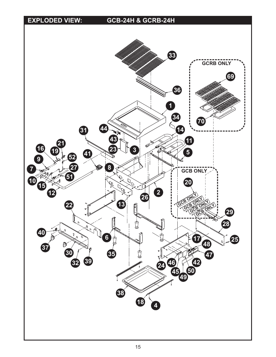 APW Wyott GCRB-48H User Manual | Page 15 / 20
