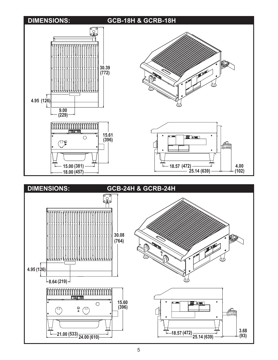 APW Wyott GCRB-48H User Manual | Page 5 / 20