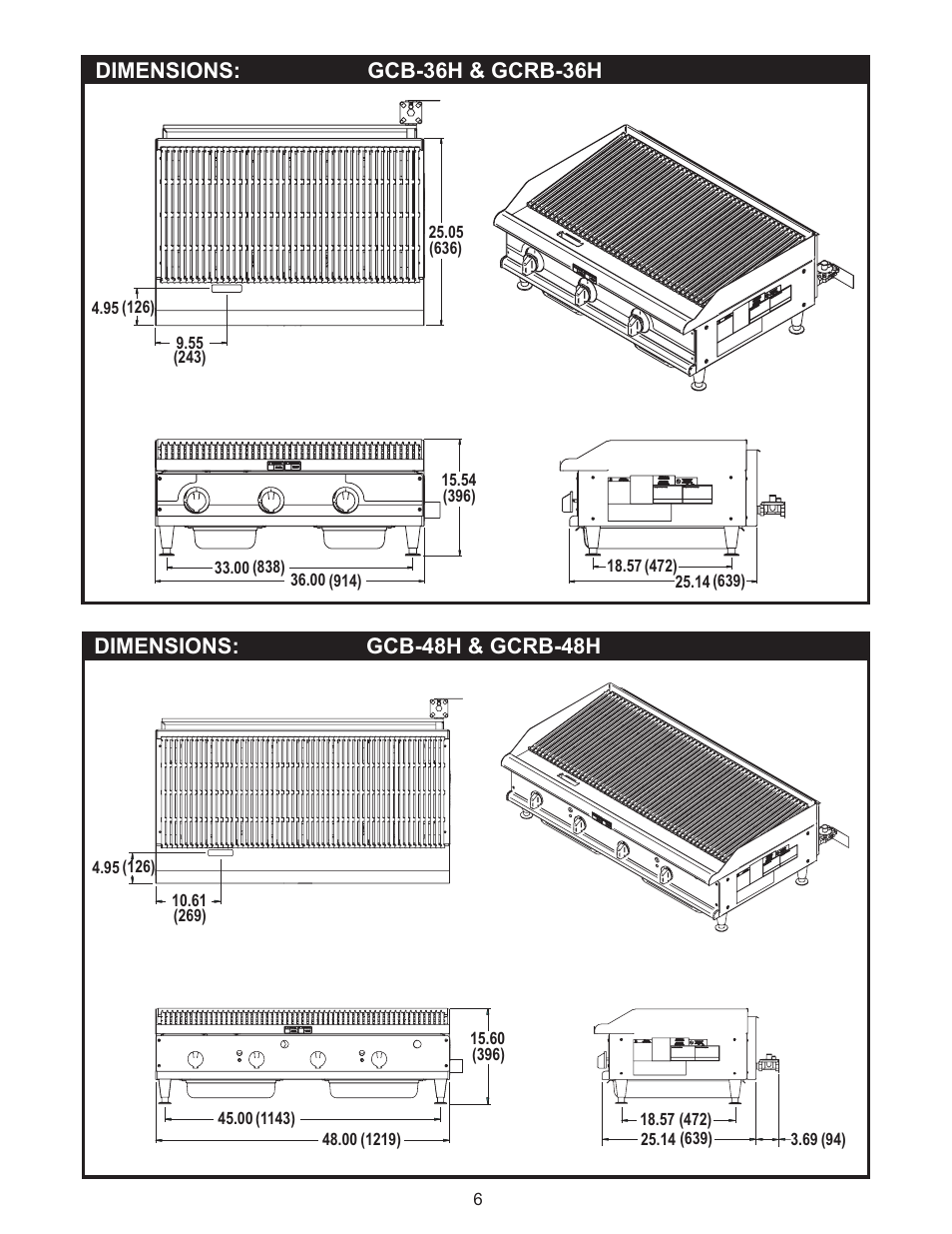 APW Wyott GCRB-48H User Manual | Page 6 / 20