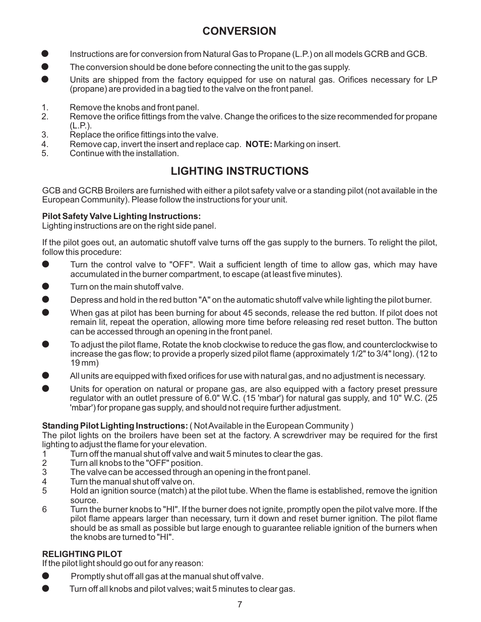 APW Wyott GCRB-48H User Manual | Page 7 / 20
