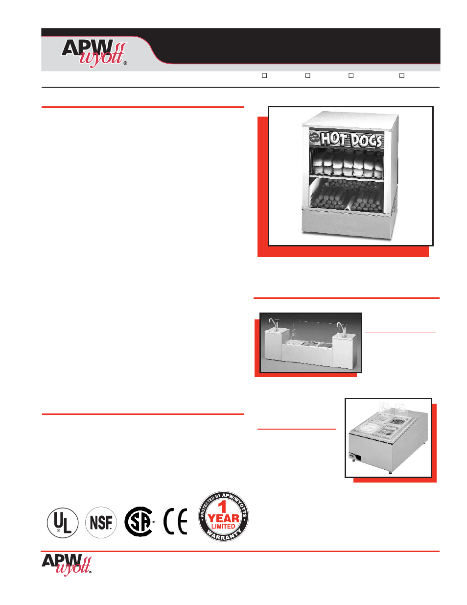 APW Wyott DS-1A 240V User Manual | 2 pages