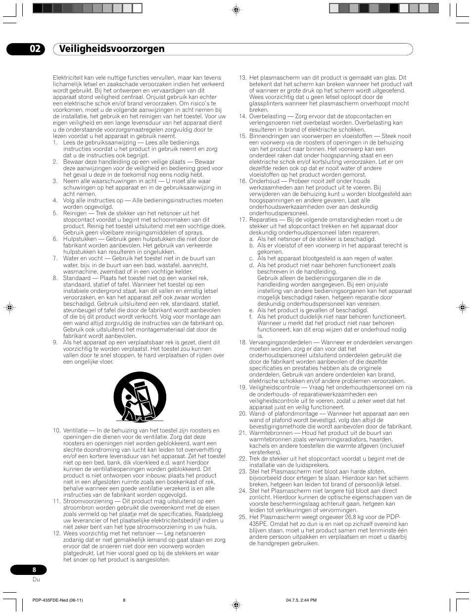 02 veiligheidsvoorzorgen | Pioneer PDP-505FDE User Manual | Page 54 / 140