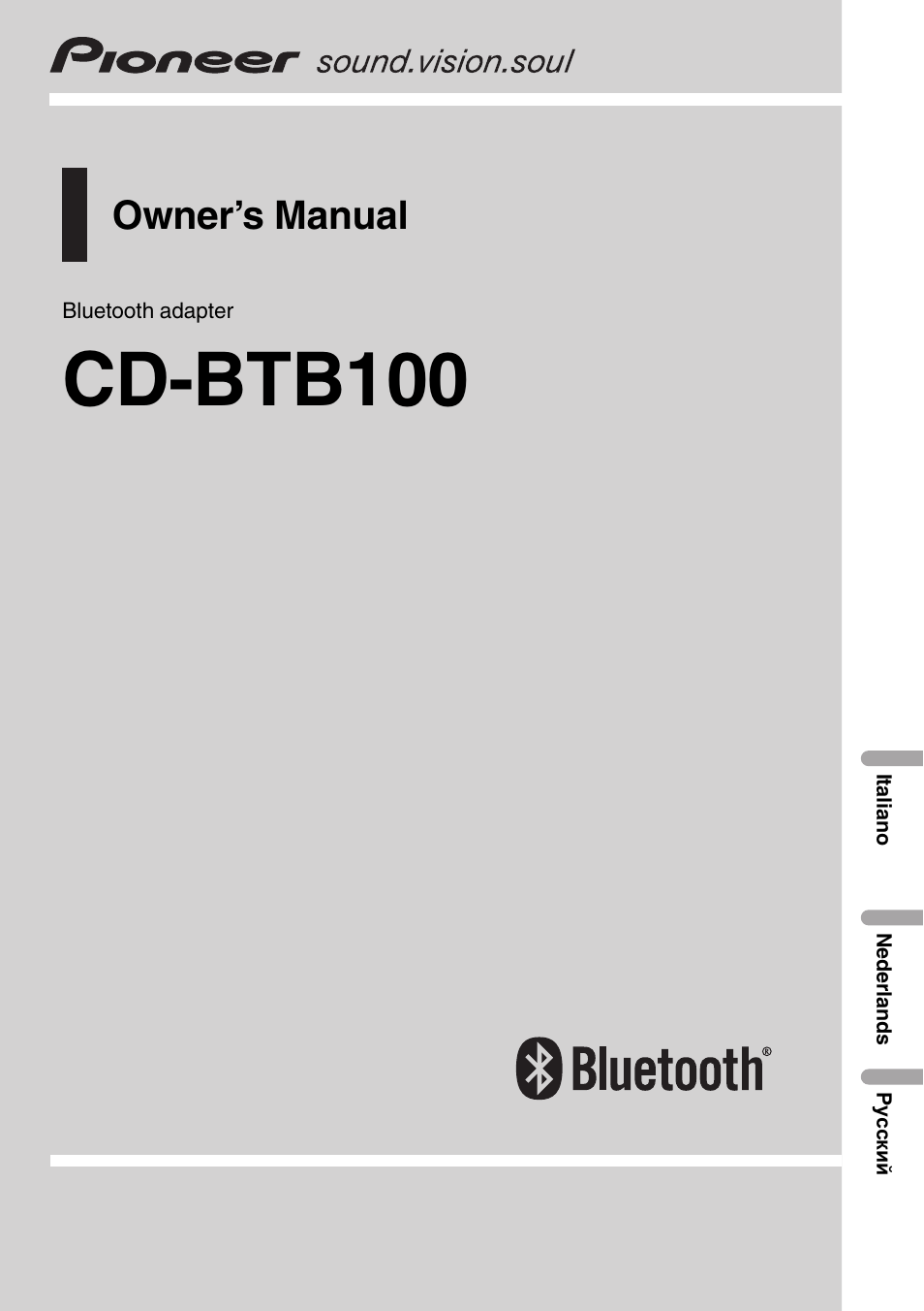 Pioneer CD-BTB100 User Manual | 137 pages