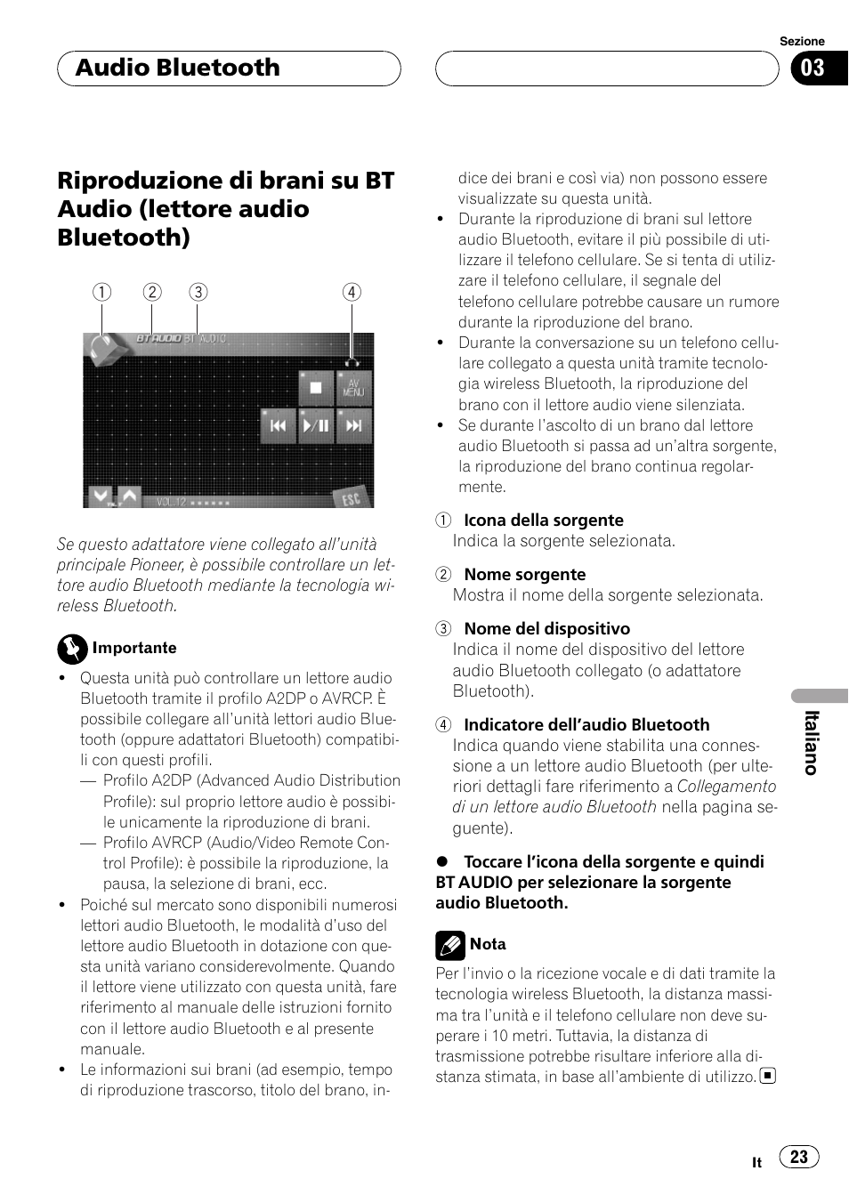 Audio bluetooth), Audio bluetooth | Pioneer CD-BTB100 User Manual | Page 23 / 137