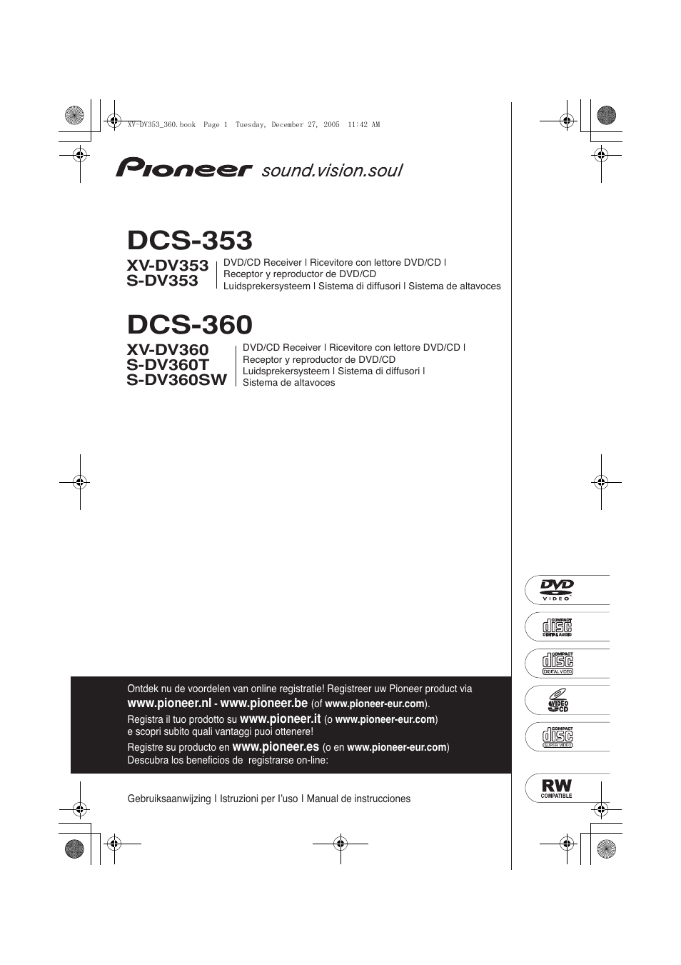 Pioneer DCS-360 User Manual | 128 pages