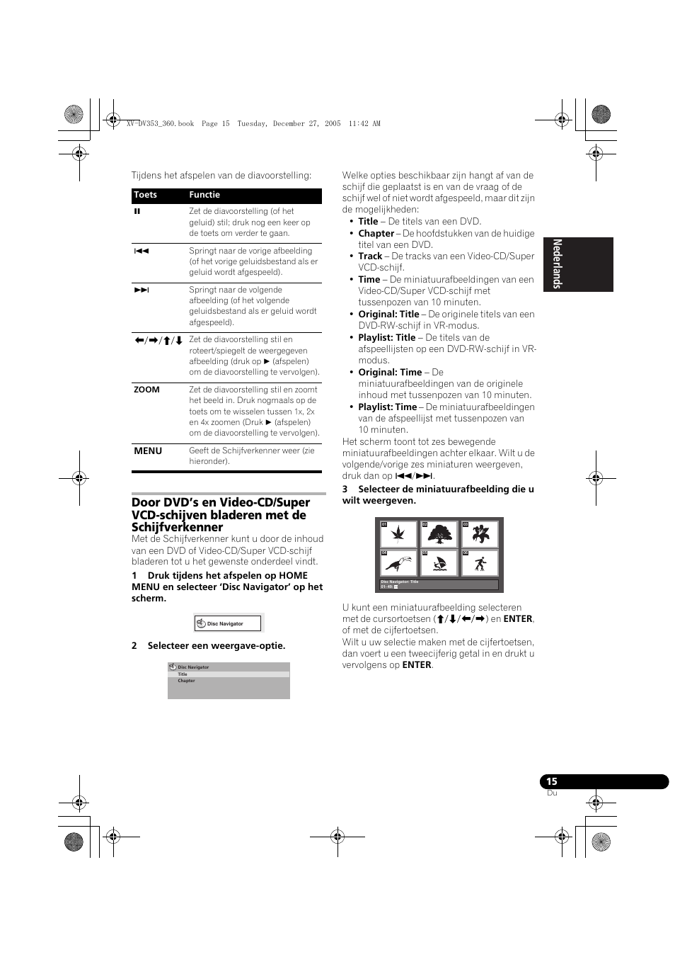 Nederlands italiano español | Pioneer DCS-360 User Manual | Page 15 / 128