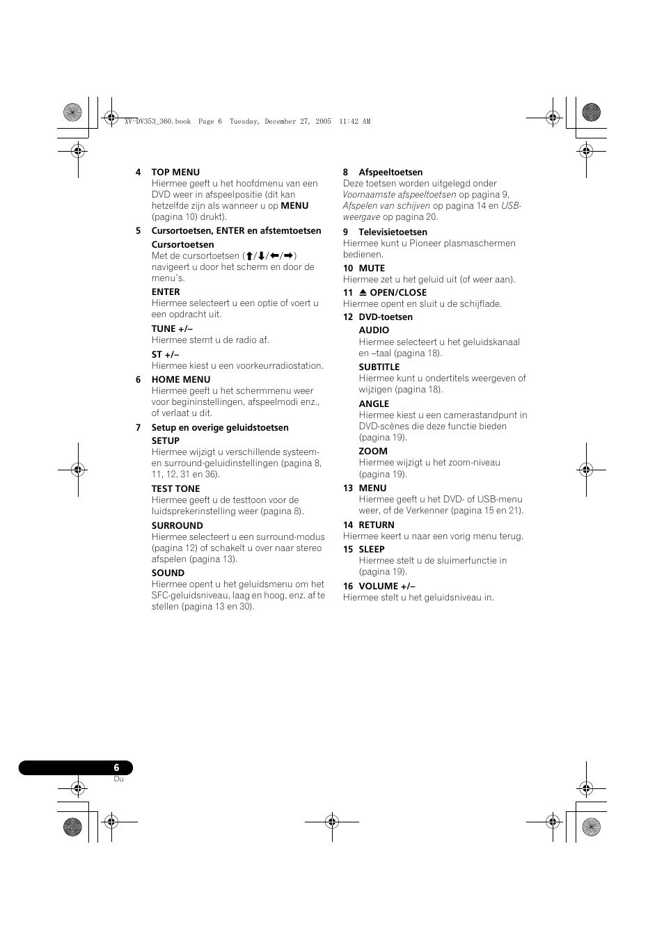 Pioneer DCS-360 User Manual | Page 6 / 128