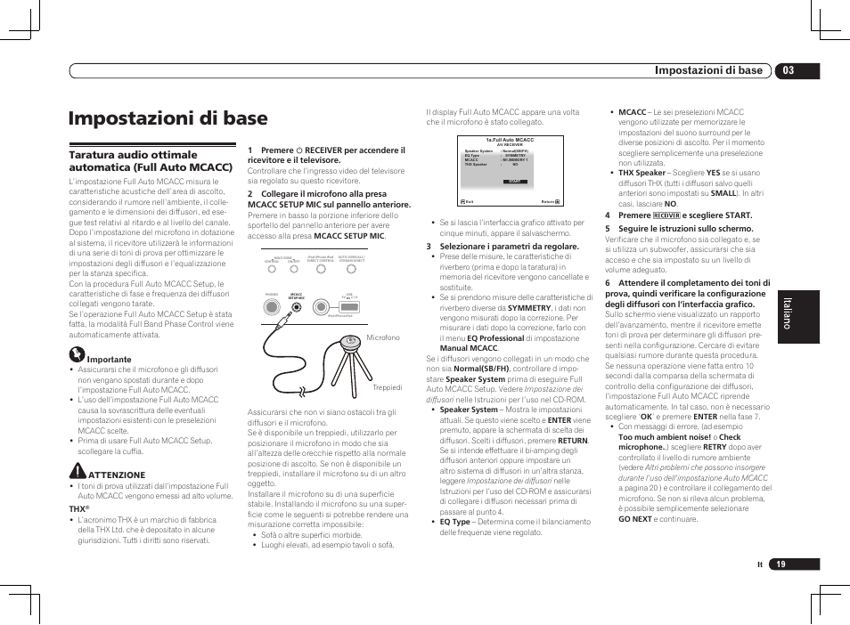 Impostazioni di base, 03 impostazioni di base | Pioneer VSX-2021 User Manual | Page 19 / 52