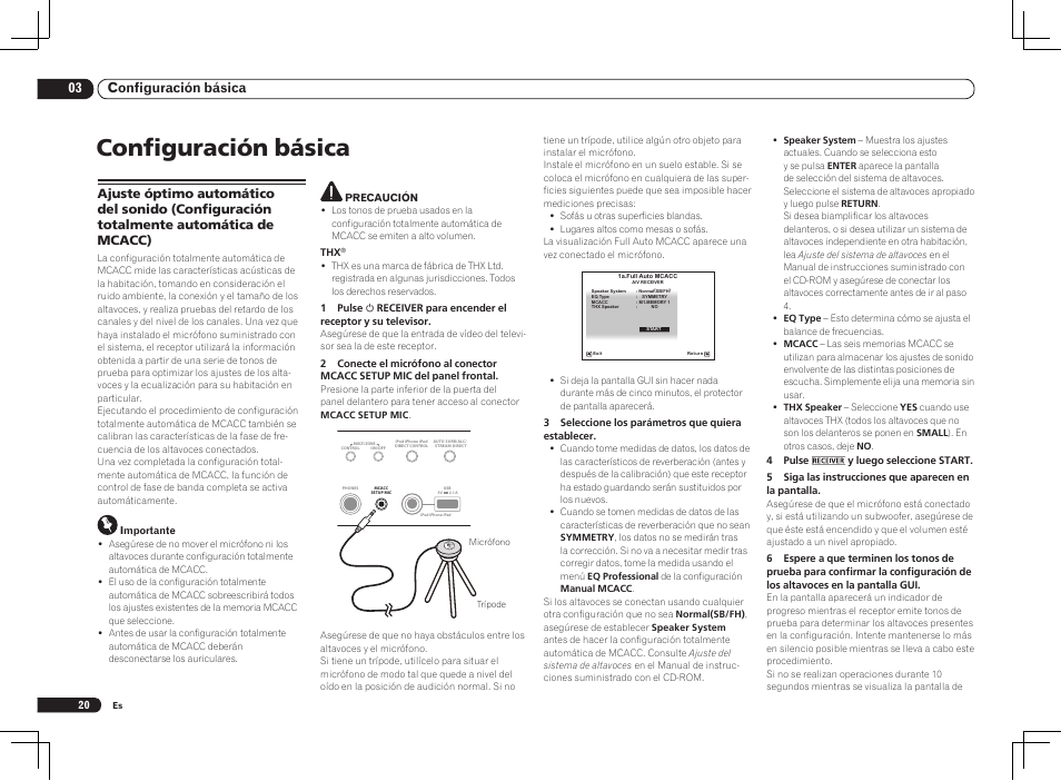 Configuración básica, 03 configuración básica | Pioneer VSX-2021 User Manual | Page 44 / 52