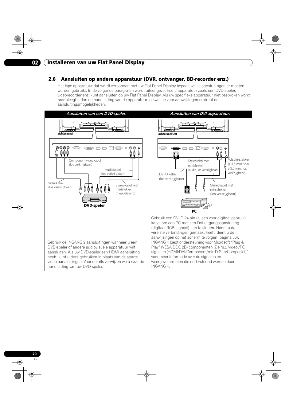 02 installeren van uw flat panel display | Pioneer KRP-500M User Manual | Page 128 / 433