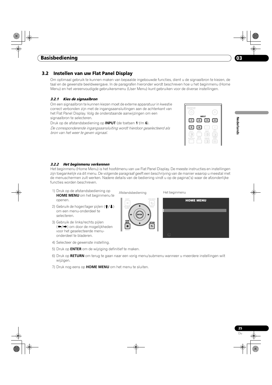 2 instellen van uw flat panel display, Basisbediening 03 | Pioneer KRP-500M User Manual | Page 133 / 433