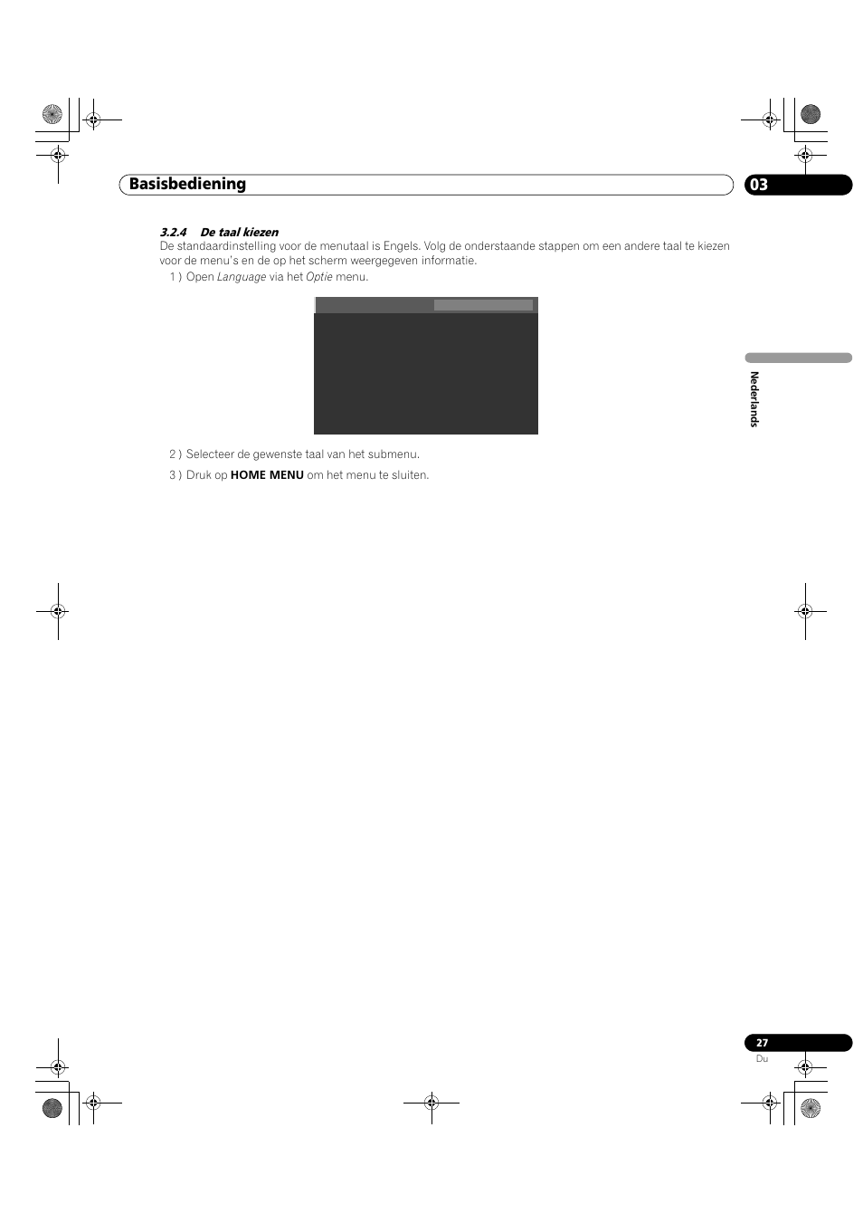 4 de taal kiezen, Basisbediening 03 | Pioneer KRP-500M User Manual | Page 135 / 433
