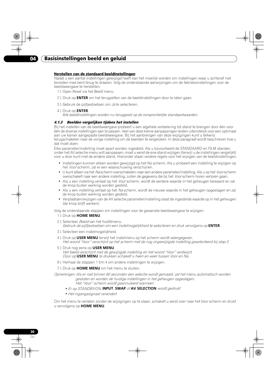 3 beelden vergelijken tijdens het instellen, 04 basisinstellingen beeld en geluid | Pioneer KRP-500M User Manual | Page 138 / 433